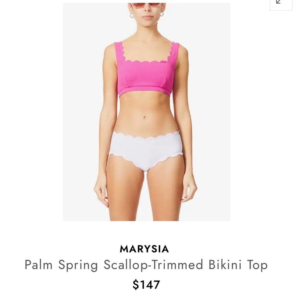 MARYSIA REVERSIBLE PALM SPRINGS BIKINI IN LAMPONE, SIZE MEDIUM